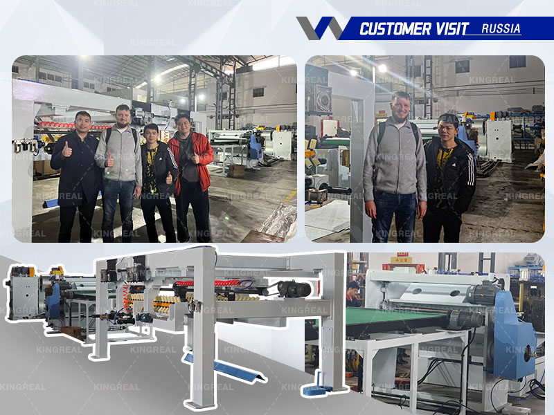 Russische Kunden besuchen unsere Fabrik für 3-in-1-Scherlinienprodukte