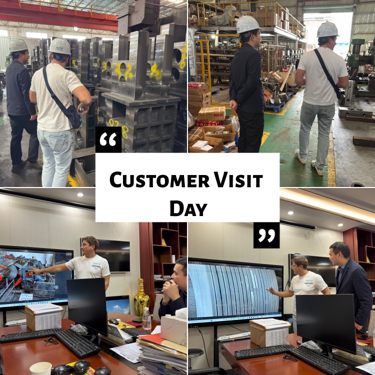 Polnische Kunden in der Metallspulenschneidemaschinenfabrik